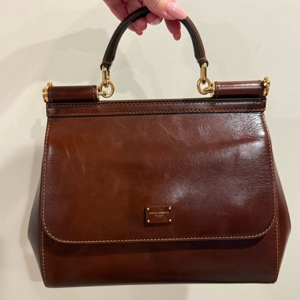 Dolce & Gabbana Brown Leather Satchel - Picture 2 of 10